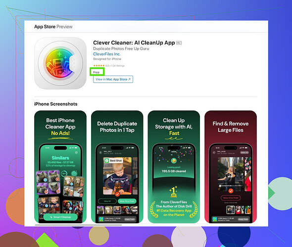 Clever Cleaner App Interface