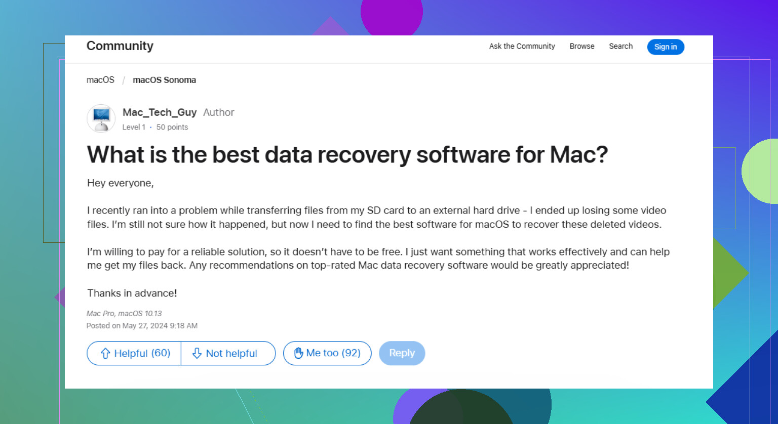 Récupération du disque dur Mac après suppression de la mauvaise partition