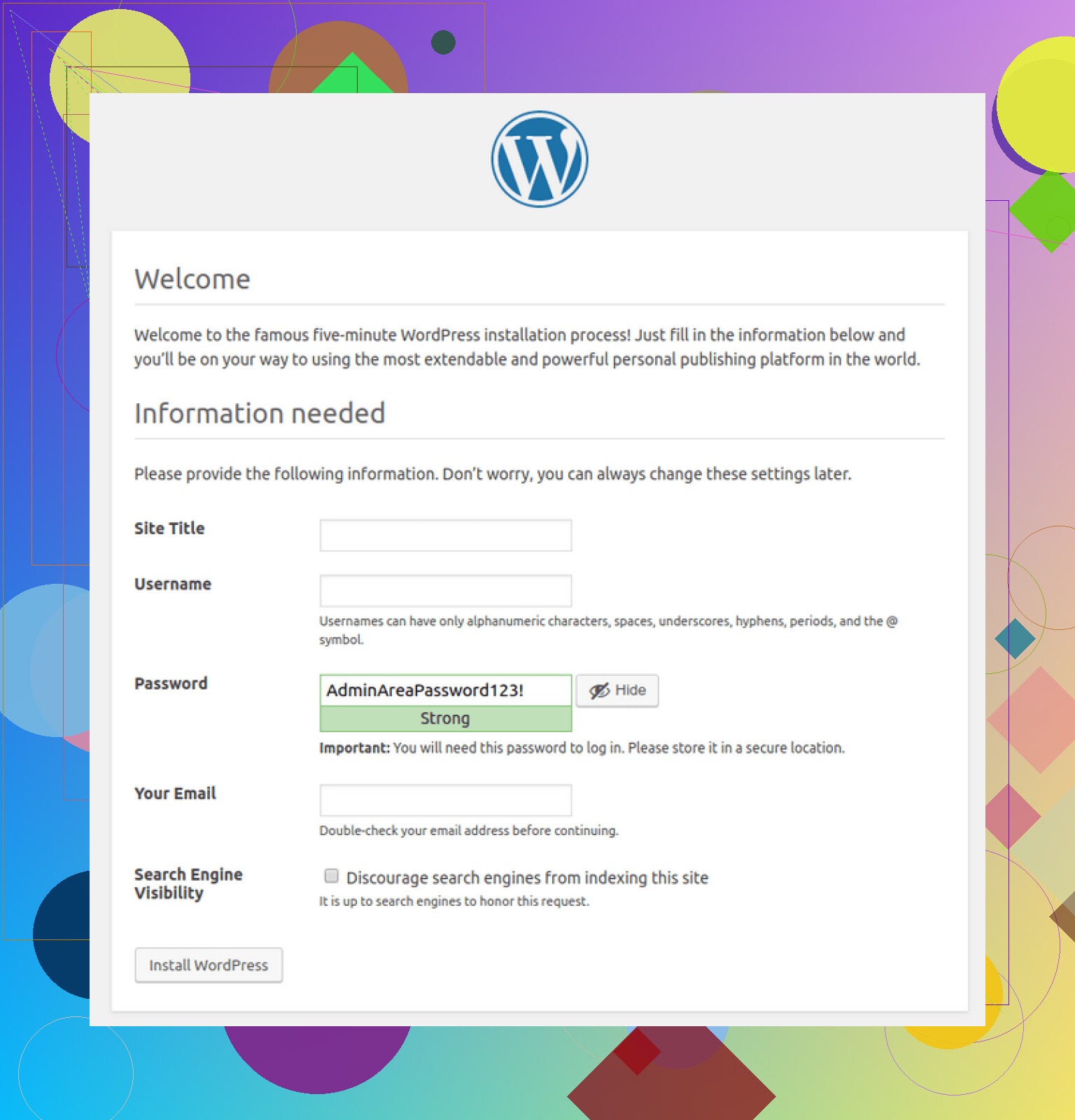 Step 4: Run the WordPress Installer