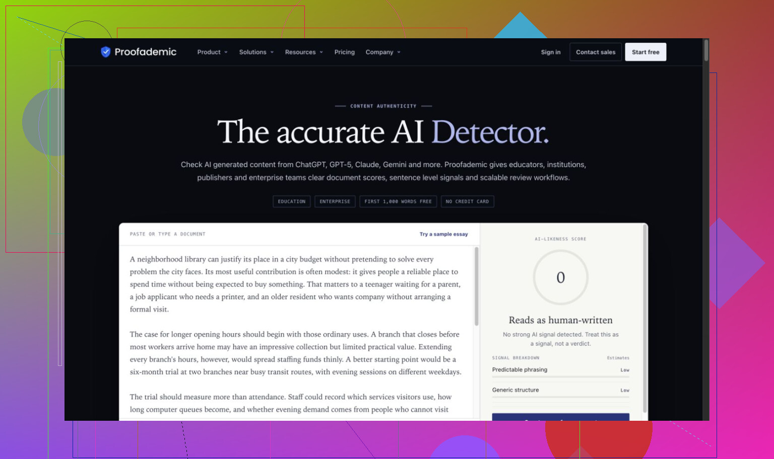 11. QuillBot AI Detector
