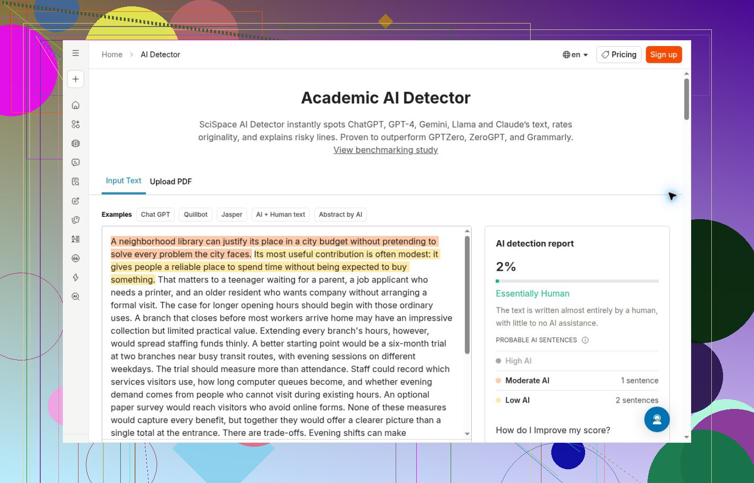 10. NoteGPT AI Detector